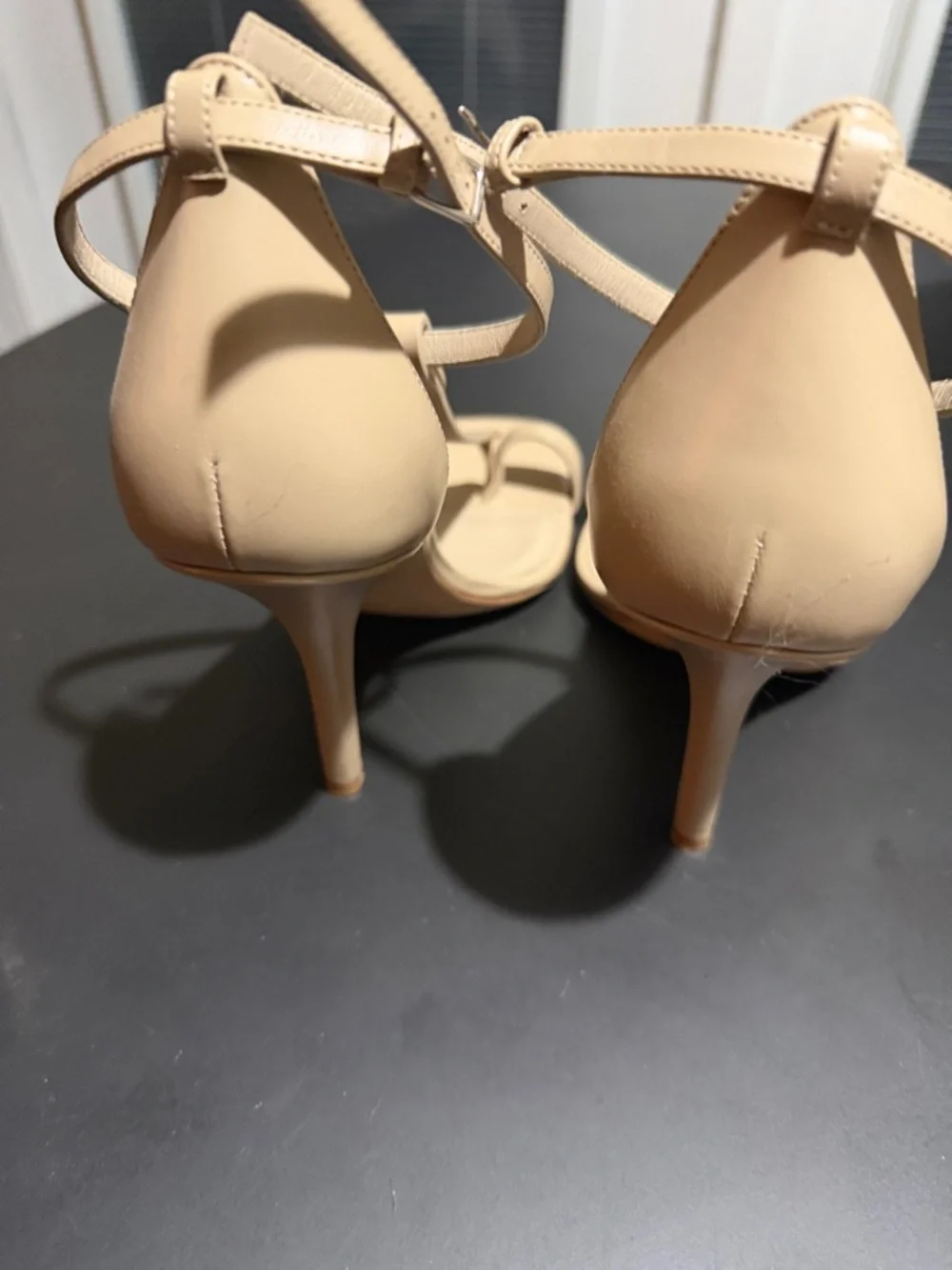 Burberry Beige T-Strap Ankle-Strap Heeled Sandals - Picture 4 of 6
